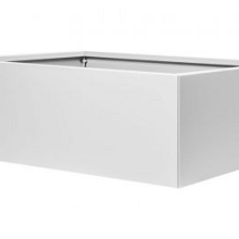 Bloembak vlak - WIT 210x300x40cm, optie: bodemplaat