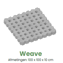 Tegel OudHollands Weave Antraciet 100x100x10cm
