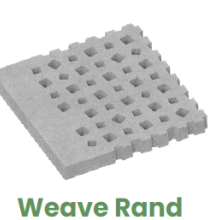Tegel OudHollands Weave rand Antraciet 100x100x10cm