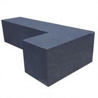 Patioblok strak Antraciet hoek 60/30x15x15cm