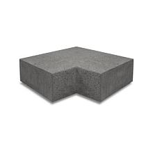 Hoekstuk traptreden 90° binnen OudHollands Antraciet 37x15cm