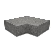 Hoekstuk traptreden 90° binnen OudHollands Antraciet 40x20cm