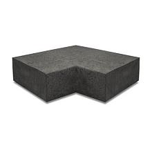 Hoekstuk traptreden 90° binnen OudHollands Carbon 40x20cm