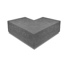 Hoekstuk traptreden 90° buiten OudHollands Antraciet 40x20cm