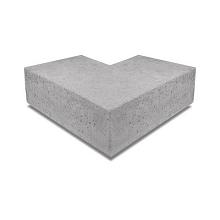 Hoekstuk traptreden 90° buiten OudHollands Grijs 40x20cm