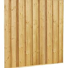 W07920 Vuren dichtscherm fijnbezaagd, 180 x 180 cm, groen geïmpregneerd.