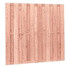 W42005 Douglas fijnbezaagd plankenscherm 18-planks 15 mm, 180 x 180 cm, onbehandeld.