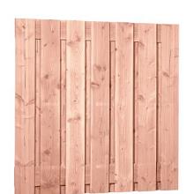 1011340 Douglas fijnbezaagd plankenscherm 15-planks 19 mm, 180 x 180 cm, onbehandeld.