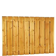 1033628 Grenen geschaafd plankenscherm 21-planks 15 mm, 180 x 130 cm, verticaal recht, groen geïmpre