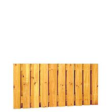 W08101 Grenen geschaafd plankenscherm 21-planks 17 mm, 180 x 89 cm, verticaal recht, groen geïmpregn