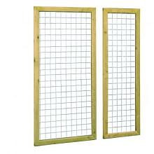 W08319 Grenen betonijzertrellis met maas 7,5 x 7,5 cm, in raamwerk 4,4 x 6,8 cm, 60 x 180 cm, groen 