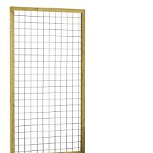 W08326 Eco gaastrellis met maas 7,5 x 7,5 cm, in grenen raamwerk 4,5 x 4,5 cm, 90 x 180 cm, groen ge