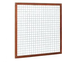 W14301 Hardhouten betonijzertrellis met maas 7,5 x 7,5 cm, in raamwerk 4,5 x 7,0 cm, 180 x 180 cm.