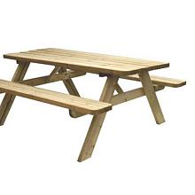 W11010 Picknicktafel Easy, 40 mm dik, bladmaat 180 x 70 cm, groen geïmpregneerd.