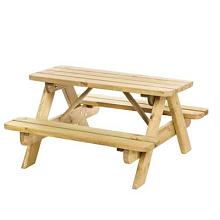 W11018 Junior picknicktafel Björn, bladmaat 90 x 38,5 cm, groen geïmpregneerd.