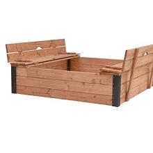 W12015 Douglas Zandbak Roy met deksel/zitbank 120 x 120 x 30 cm.