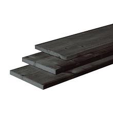 1017060 Douglas fijnbezaagde plank 2,2 x 20 x 500 cm, zwart gedompeld.