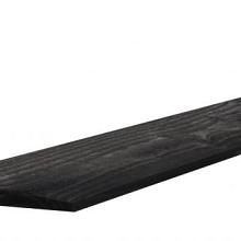 W46059 Douglas Zweeds rabat 1 zijde geschaafd, 1 zijde fijnbezaagd 1,0-2,1 x 16,5 x 300 cm, zwart ge