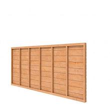 1022911 Douglas wandpakket t.b.v. enkelzijdige wand kapschuur Comfort 371x162 cm, kleurloos geïmpreg