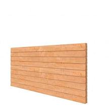 1022912 Douglas wandpakket t.b.v. dubbelzijdige wand kapschuur Comfort 371x162 cm, kleurloos geïmpre