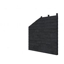 W53585 Douglas wandpakket t.b.v. dubbelzijdige zijwand kapschuur Comfort, zwart geïmpregneerd.