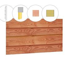 1008081 Zweeds rabat douglas enkelzijdige wand B, 228,5 x 224 cm, onbehandeld.