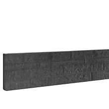W13265 Betonplaat dubbelzijdig rotsmotief 36 x 3,5 x 184 cm, antraciet ongecoat.
