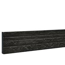 W32220 Betonplaat dubbelzijdig rotsmotief 36 x 3,5 x 184 cm, antraciet gecoat.