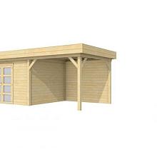 1001680 Vuren Topvision Parelhoen, 400 x 300 en luifel 300 cm, onbehandeld.