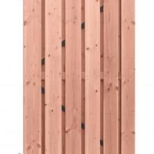 1063291 Douglas geschaafde plankendeur op zwart verstelbaar stalen frame, 16 mm, 100 x 195 cm, onbeh