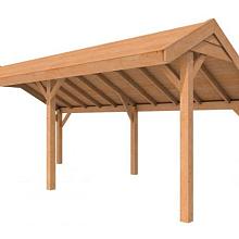 1023447 Douglasvision kapschuur Comfort 600 x 250 cm, onbehandeld.
