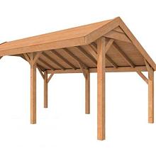 1022907 Douglasvision kapschuur Comfort 500 x 250 cm, kleurloos geïmpregneerd.