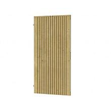 1041146 Vuren tuindeur Elan Excellent verticaal op verstelbaar stalen frame, 99 x 190 cm, groen geïm