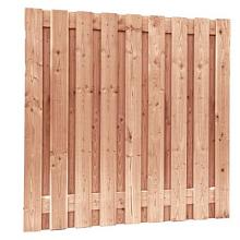 1046017 Redvision geschaafd plankenscherm 19-planks 16 mm, 180 x 180 cm, verticaal recht.