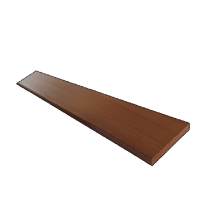 1050411 Thermovision Ayous geschaafde plank 1,8 x 13,5 x 245 cm, thermisch gemodificeerd, pak a 4 st