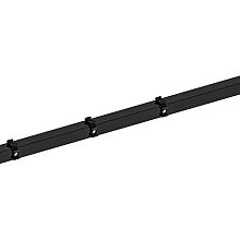 1052660 Hillfence metalen hoekpaal, inclusief aansluitingset en afdekkap, 6 x 6 x 160 cm, zwart.