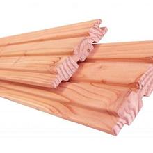 1058462 Douglas geschaafd 2-zijdig triple profielplank, 2,7 x 14,5 x 224 cm, onbehandeld.