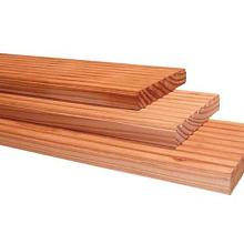 WA00921 Douglas enkelzijdig geprofileerd dekdeel, 2,5 x 14,5 x 300 cm, onbehandeld.