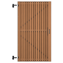 1060777 Thermovision Ayous geschaafd latten deur op verstelbaar frame, verticaal, 178 X 99 cm.