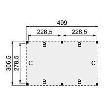 1060625 Douglasvision buitenverblijf Modern 499 x 306,5 cm, onbehandeld.
