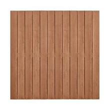 1064007 Hardhouten geschaafd plankenscherm design 28-planks 15 mm, recht verticaal, 180 x 180 cm.