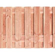 1064707 Redvision geschaafd plankenscherm 19-planks 16 mm, 180 x 90 cm, verticaal recht.
