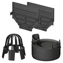 319287 - ACO Hexaline aansluitset eindplaten, bladkorf, onderuitloop 110mm)