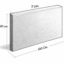 Opsluitband grijs 7x40x100cm