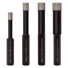 RED Set Tegelboren K856 ø6-8-10-12 Wax Zeskant