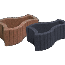 Maxiflor stapelbare bloembakken bruin B36 - H25 - L52cm