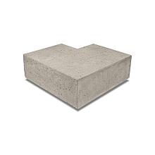 Hoekstuk traptreden 90° buiten OudHollands Greige 37x15cm