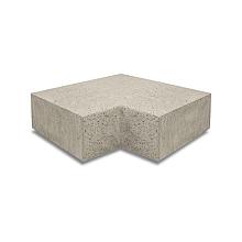 Hoekstuk traptreden 90° binnen OudHollands Greige 37x15cm