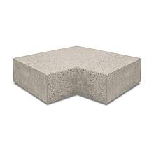 Hoekstuk traptreden 90° binnen OudHollands Greige 40x20cm