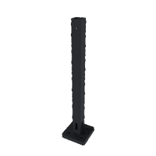 1071622 NTW paalhouder staal zwart incl bevestigingsmat. 8x8x40cm